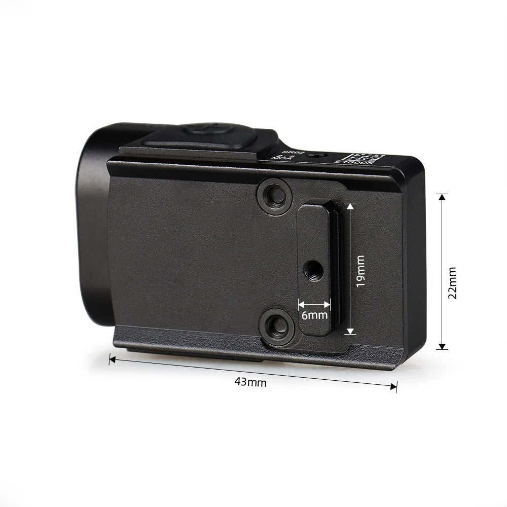 Mini 1X Red Dot Scope Sight 2.5 moa Sight Airsoft Hunting Reflex Sight with Universal Glock Mount Collimator Glock gs2-0130