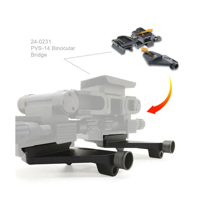 CNC Aluminum PVS-14 Bridge Arm Assembly Dovetail  Helmet Mount for Double Night Vision Scopes PVS14 Gz240238