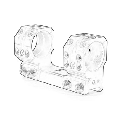 2024 New 34mm Tube SP-4002 4004 Solid 0MIL 0MOA Scope Mount 38mm 1.5inch Heightt with Surfaces for Red Dot Sight Accessories