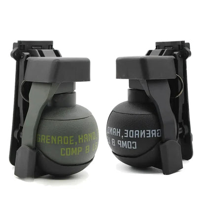 2 Pcs Tactical Grenade Model Toy, M67 Burst Grenade, Military Smoke Grenade Model, for Airsoft Paintball Hunting CS War Game
