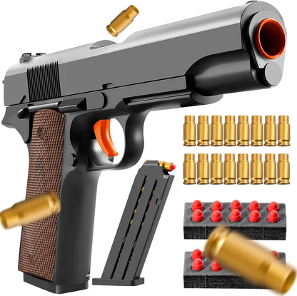 Shell Ejecting Pistol M1911 Airsoft Empty Hanging Soft Bullet G17 Black Toy Gun CS Weapon for Boys Gift