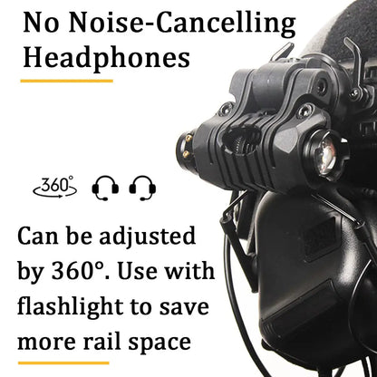 AQzxdc FAST Helmet Set, with Airsoft Mask and Goggles, Sound Pickup and Noise Canceling Headphones, Flashlight & Helmet Cover