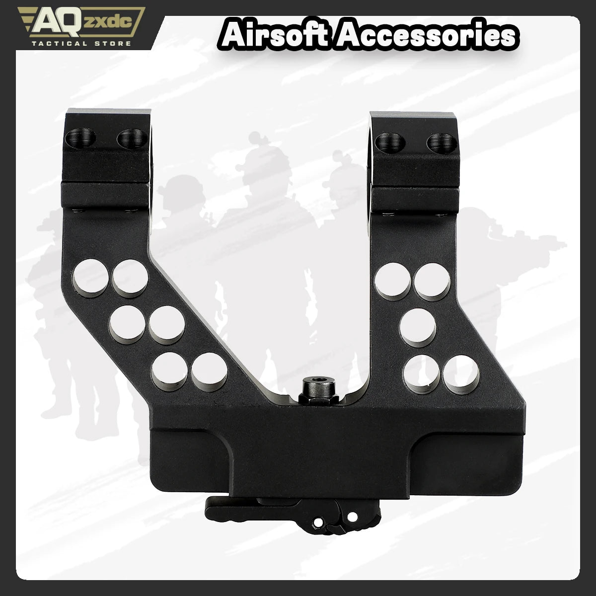 AQzxdc Tactical Airsoft Accessories AK Side Rail Scope Mount with Integral 25.4mm 30mm Ring Quick Detach System