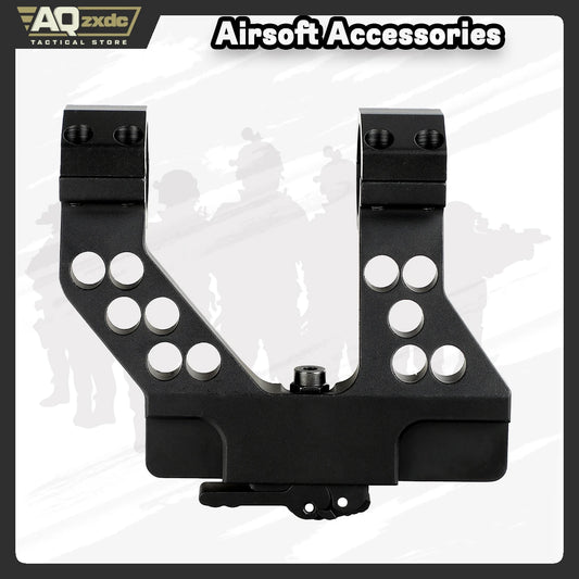 AQzxdc Tactical Airsoft Accessories AK Side Rail Scope Mount with Integral 25.4mm 30mm Ring Quick Detach System