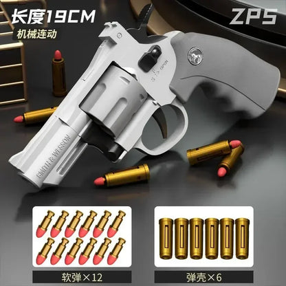 ZP5 357 Revolver Launcher Pistol EVA Soft Dart Bullet Toy Gun Airsoft CS Outdoor Shooting Game Weapon Kids Adult Gift