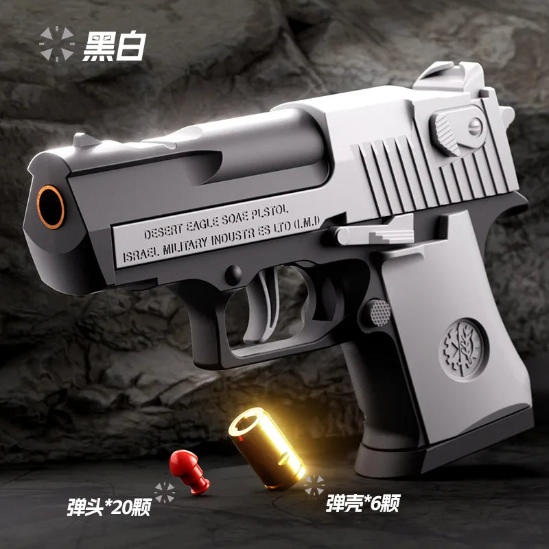 Mini Desert Eagle Gx4 Toy Gun Continuous Shell Ejecting Education Gun Soft Bullet Launcher BlowBack Airsoft Small Pistol