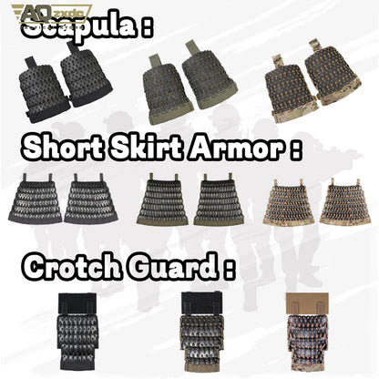 6 in 1 Tactical Gear Shoulder Armor And Crotch Protection+Skirts Wai   Tactical Vest Universal Chinese Style Shoulder Armor