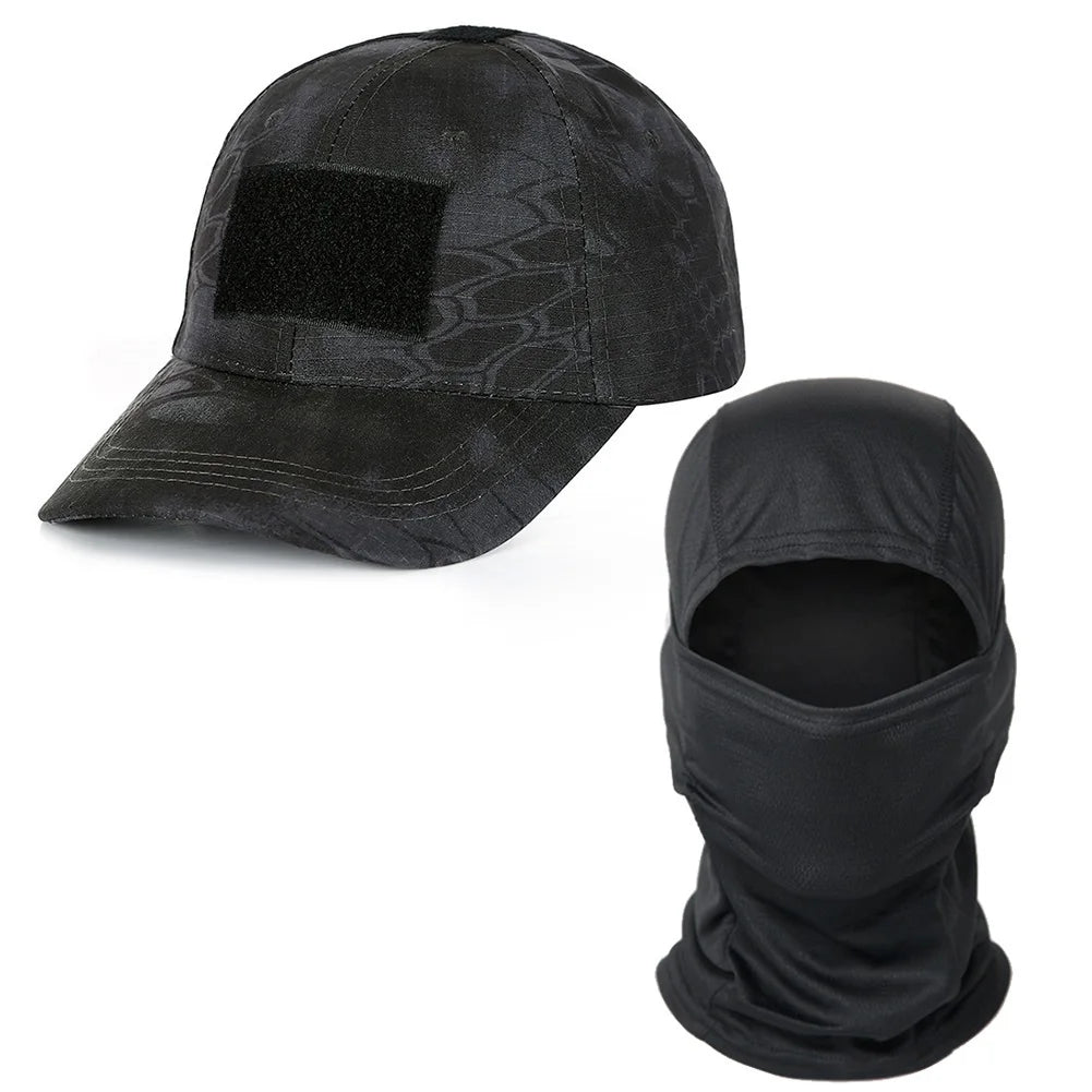 Tactical Headset with Balaclava & Baseball Cap, Airsoft Shooting Earmuffs Military Communication Earphone Set, for Hunting BBS