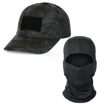 Tactical Headset with Balaclava & Baseball Cap, Airsoft Shooting Earmuffs Military Communication Earphone Set, for Hunting BBS