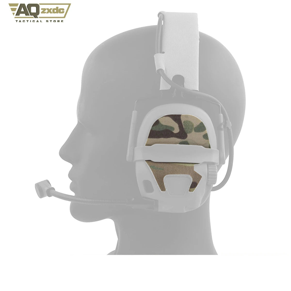 AQzxdc Tactical Headset Sticker Magic Patch for GEN 6 AMP Style Shooting Anti Noise Headphone Hearing Protection Earmuffs