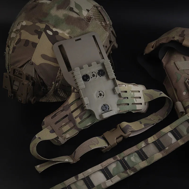 AQzxdc Drop Leg Adapter Mid-Low Ride Holster Adapter Universal Belt Loop Receiver Mounts with Molle Strap Leg Shroud