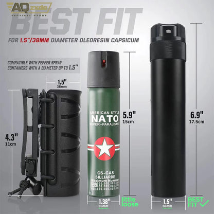 AQzxdc Police Molle Handcuff Holster with OC Spray Holster for Duty Belt Fit Asp Handcuff Tactical Pepper Spray Holster