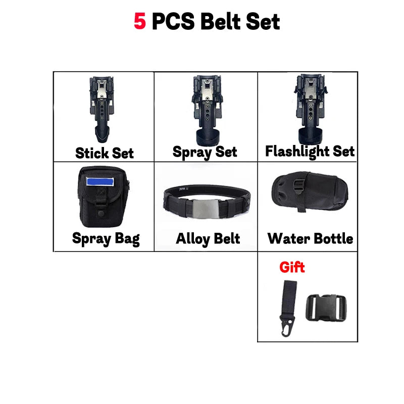 AQzxdc Multifunctional law enforcement belt set, quick-draw patrol armed tactical quick-release belt training waist seal set