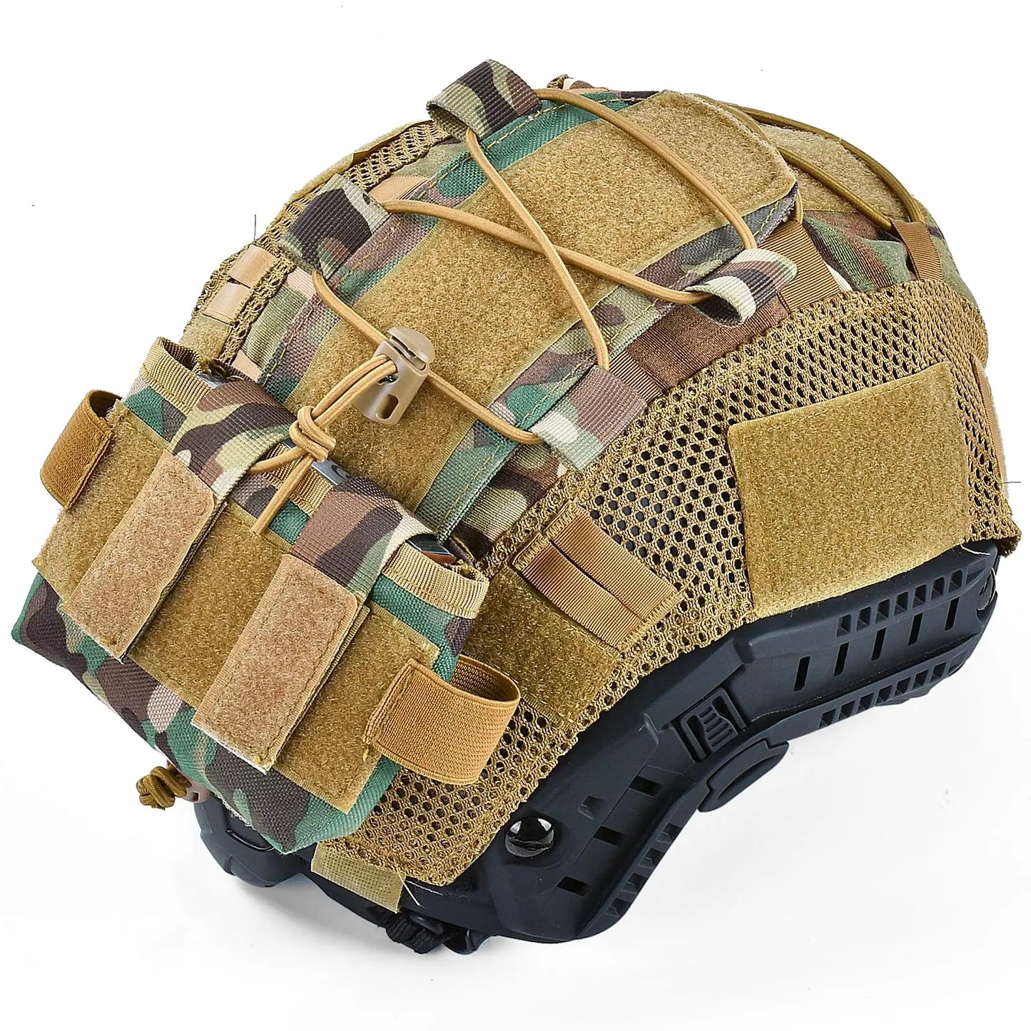 AQ Tactical Helmet Cover for Airsoft Helmet in Size M/L, MK2 Helmet NVG Battery Pack Case Counterweight Pouch Balance Weight Bag