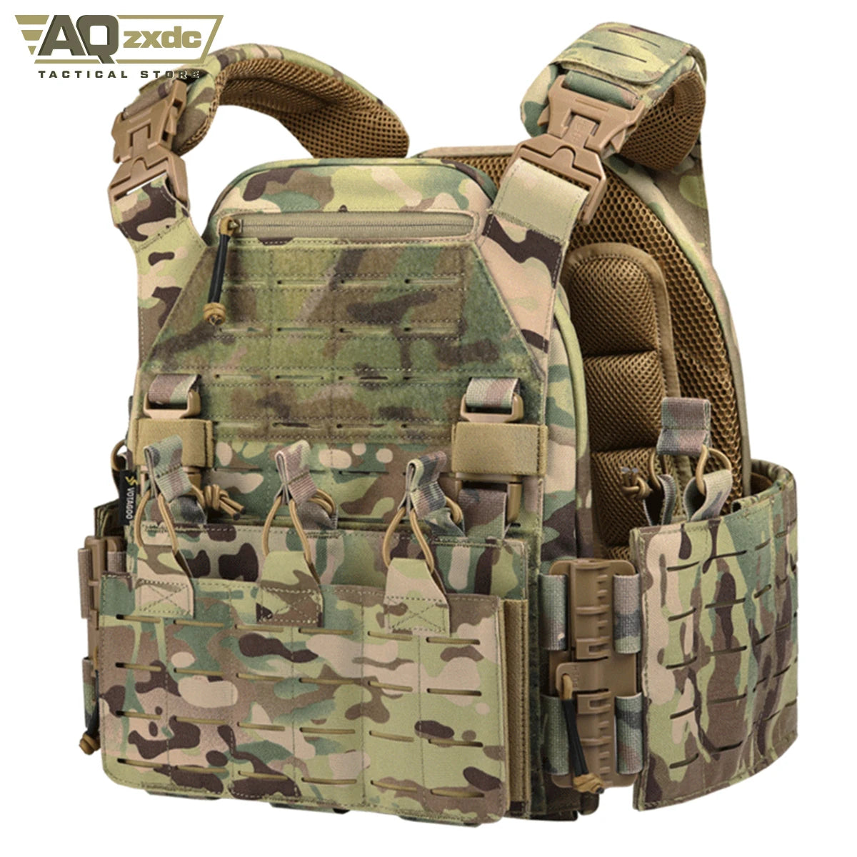 Tactical GBRS LBT V2 Lightweight Tactical Plate Carrier with Molle Quick Release Protective Vest for Outdoor Paintball Game