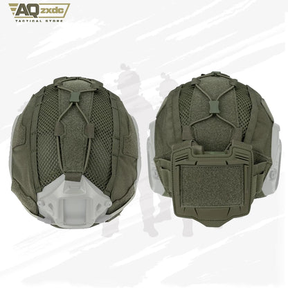 Tactical Helmet Cover with NVG Battery Pouch Hunting for Fast Helmet Size M/L & L/XL Military Paintball Hunting Shooting Gear