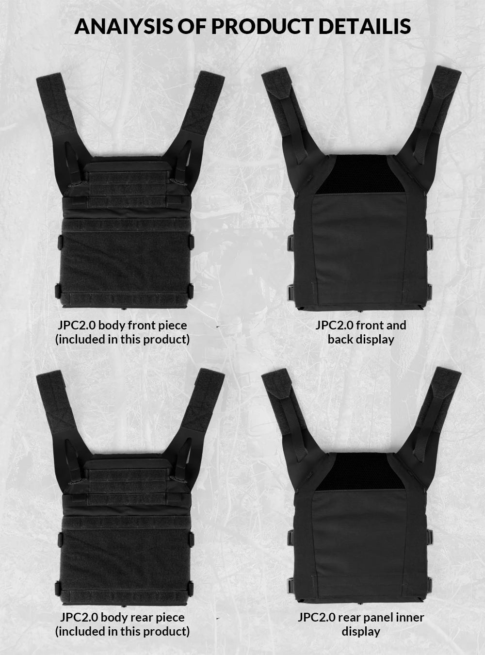 AQ zxdc PTT Molle Tactical Gear Hunting Shooting Chaleco Tactical Plate Carrier JPC2.0 Tactical Vest for Airsoft Cs War Game