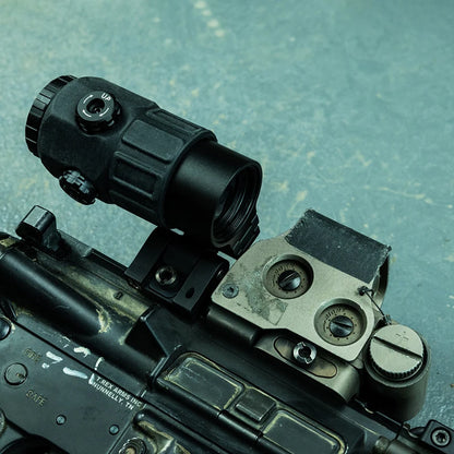 G45 Magnifier Sight 5X with Switch to Side Quick Detach QD Mount for Hunting and Airsoft Rifle with Original Markings
