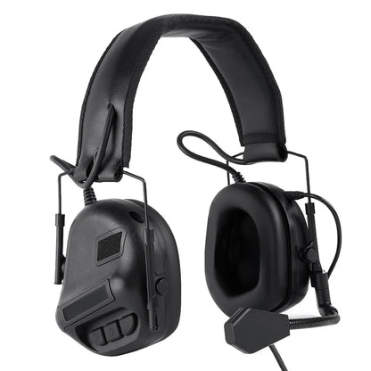 Tactical Headset with Balaclava & Baseball Cap, Airsoft Shooting Earmuffs Military Communication Earphone Set, for Hunting BBS