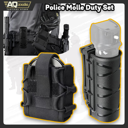 AQzxdc Police Molle Handcuff Holster with OC Spray Holster for Duty Belt Fit Asp Handcuff Tactical Pepper Spray Holster