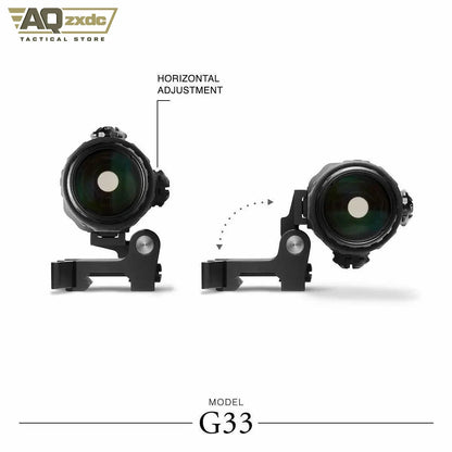 Hunting G33 Holographic Sight 3X Magnifier, w/Switch to Side Quick Detachable QD Mount for 558 Reflex Sight