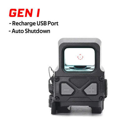 Tactical Holographic Red Dot Gen2 Optic Sight for Milsim Airsoft with Full Markings