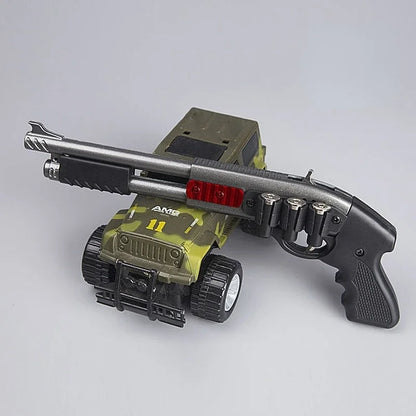 Mini Alloy Rubber Band Rifle Sprayer Toy Gun 8 Bursts Rubber Miniature Pistol Model Ornaments Toy Gun For Boys Chrismas gift