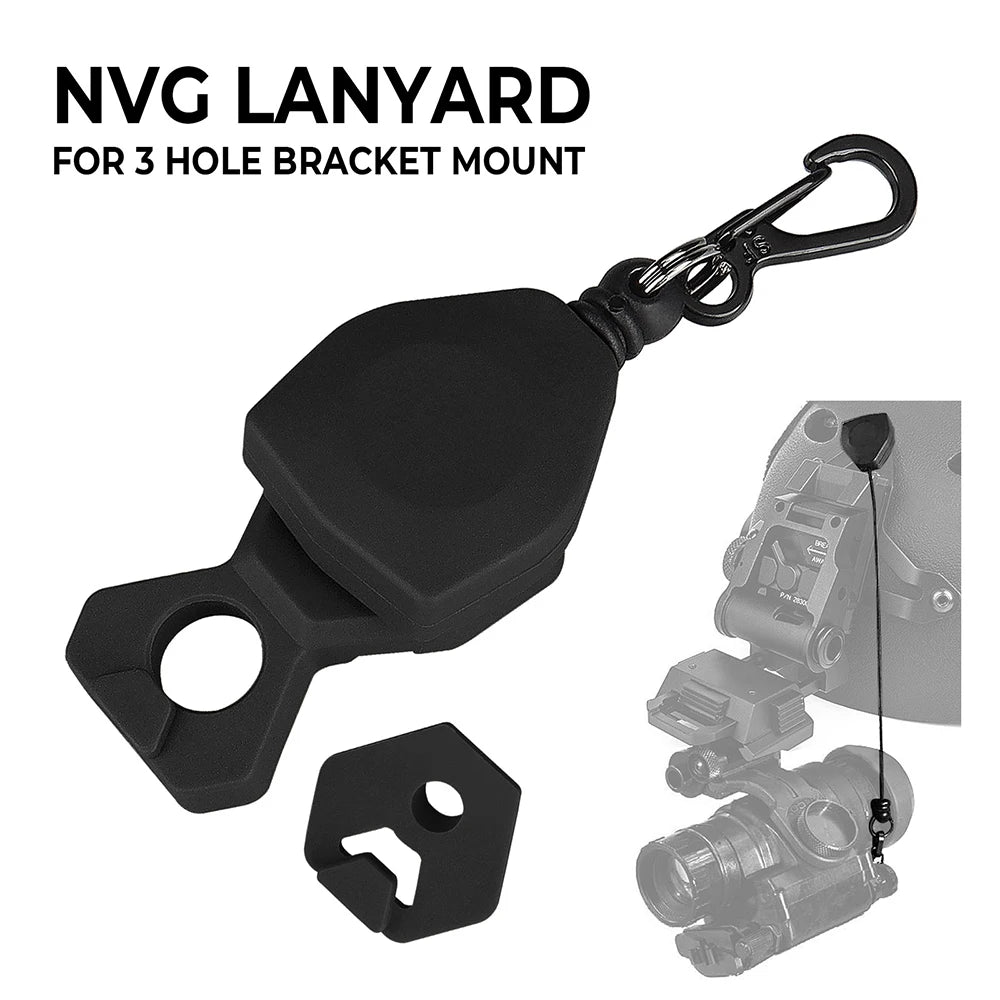 Night Vision Lanyard Mount Helmet Accessory with Three Hole Bracket for Optics Equipment