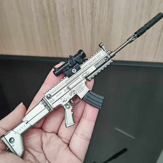 20cm M416 Rifle Model SCAR Alloy Toy Gun Toy Home Decoration Crafts CS Adult Tactics Desktop Ornament Collection Gift for Boys
