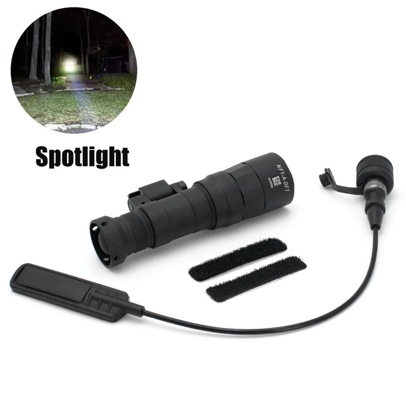 SOTAC M640DFT/M340DFT Tactical Flashlight Scout Light Turbo Spotlight Floodlight Version Fit 20mm Rail Airsoft Rifle Accessories