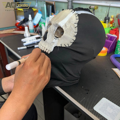 AQzxdc Cod 16 Simon Riley Ghost mask V2 - Operador MW2 Airsoft COD 19 War Zone Tactical Full Mask for Outdoor COS Activity Game