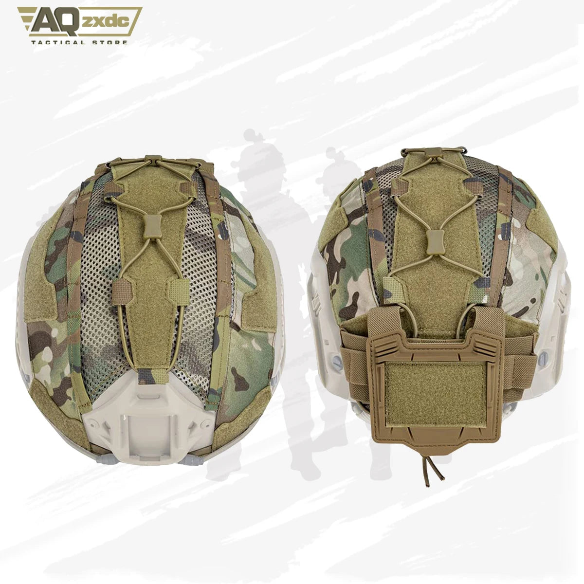 Tactical Helmet Cover with NVG Battery Pouch Hunting for Fast Helmet Size M/L & L/XL Military Paintball Hunting Shooting Gear