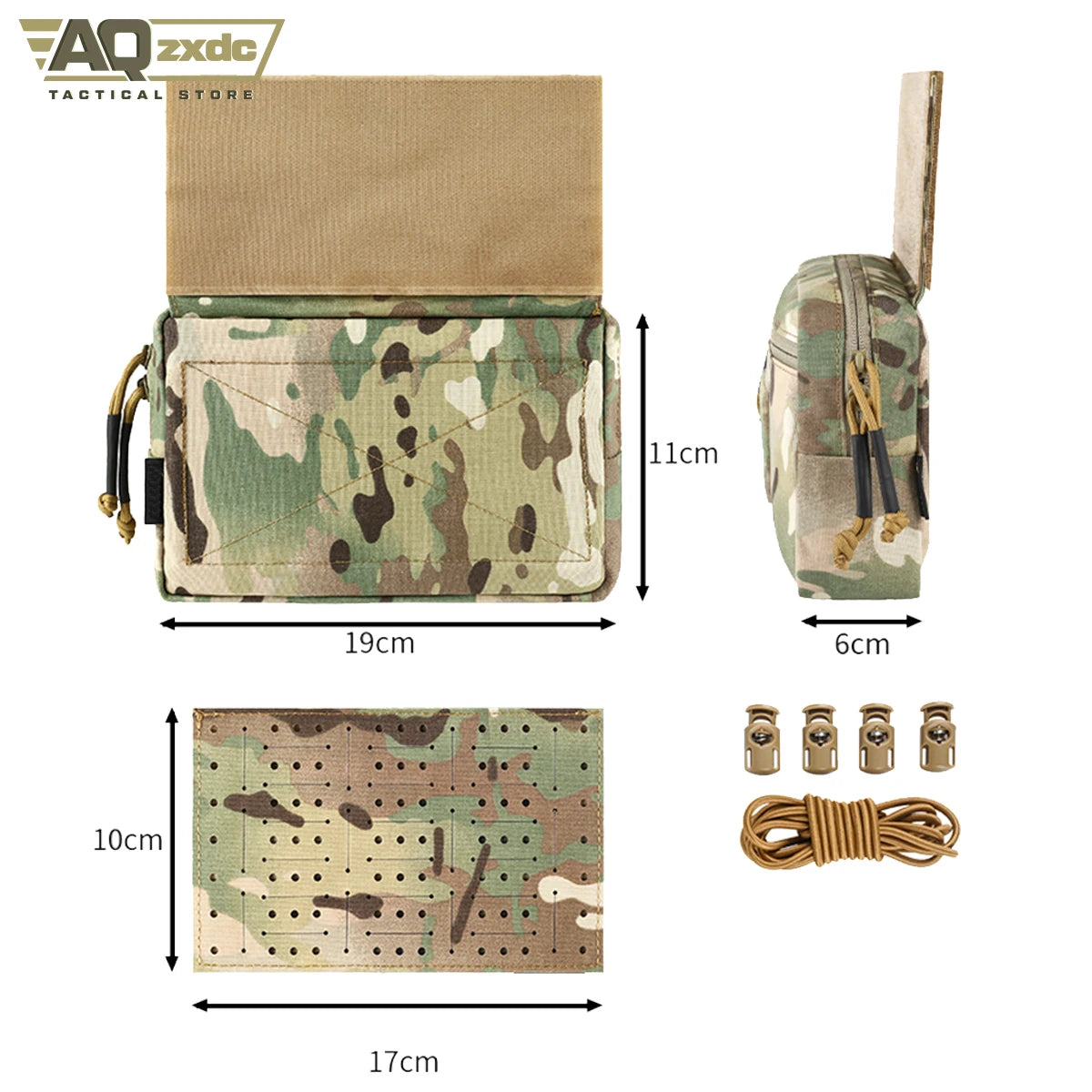AQzxdc Tactical Magazine Pouch Radio Pouch MAG Flap Insert Cover for MK2 MK3 MK4 Tactical Chest Rig Vest Molle Accessory Bag