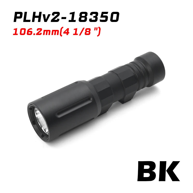 Tactical PLHv2 18350 18650 White LED Airsoft Rifle Hunting High Power Weapon Scout Flashlight with Original Markings