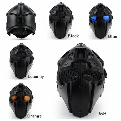 AQzxdc Tactical Outdoor Full Face Goggles Helmet Used for/Airsoft/Paintball Shooting/Movie Props/CS