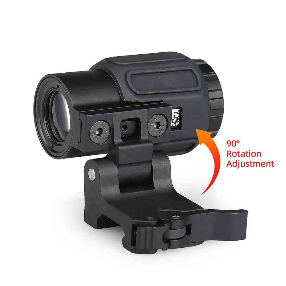 PPT Scope 3X Optical Sight G43 3X Magnifier Scope Sight With Flip To Side Mount for Red Dot Sight for Hunting Shooting gs1-0410B