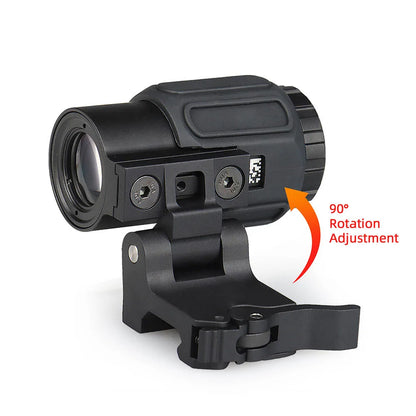 PPT Scope 3X Optical Sight G43 3X Magnifier Scope Sight With Flip To Side Mount for Red Dot Sight for Hunting Shooting gs1-0410B