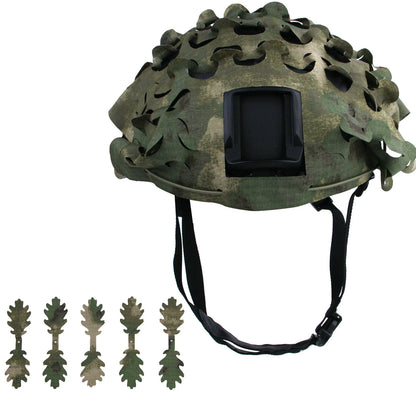 Tactical 3D Camo Leaf Shape Airsoft Helmet Cover Mesh Helmet Cloth Paintball Paratrooper Hunting Airsoft Helmet Accessories