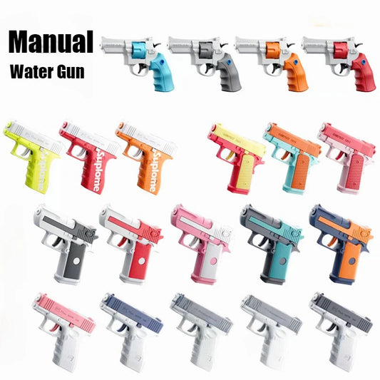 2025 Continuous Firing Water Gun Manual Small ZP5 Revolver Pistol Summer Outdoor Beach Poor Toy Mini Water Gun for Kids