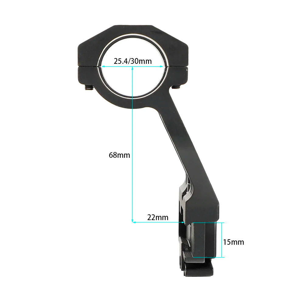AQzxdc Tactical Airsoft Accessories AK Side Rail Scope Mount with Integral 25.4mm 30mm Ring Quick Detach System