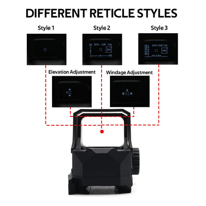 Nový elektrický zaměřovač Holy Warrior Sz1 pro lov, holografický ultraširokoúhlý zaměřovač s vícenásobnými záměrnými osnovami a funkcemi pro taktické milispec