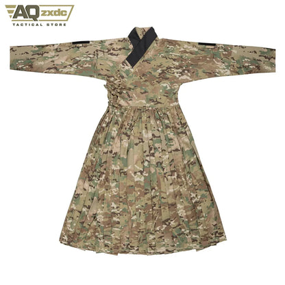 Camouflage Tactical Armored Skirt For Hunting Airsodt Shooting Flying Fish Suit Long Coat Tactical Chinese Style TAC Costume