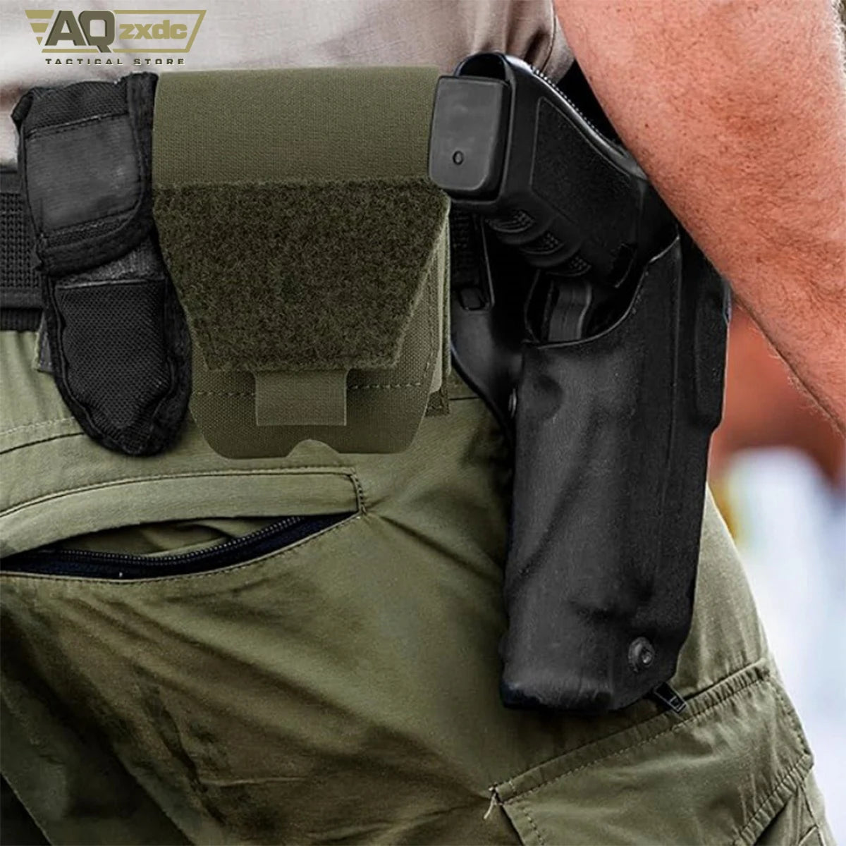 Tactical Handcuff Bag, Molle Handcuff Holder Holster Nylon Cuff Pouches Duty Belt Vest Police Law Enforcement Security Guard