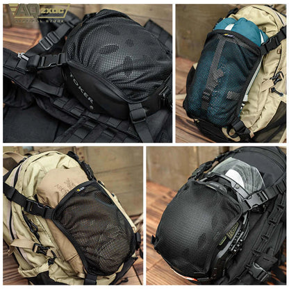AQzxdc Tactical Helmet Mesh Cover - Outdoor Leisure Backpack Helmet Net Bbag Accessories for Helmet External Mount