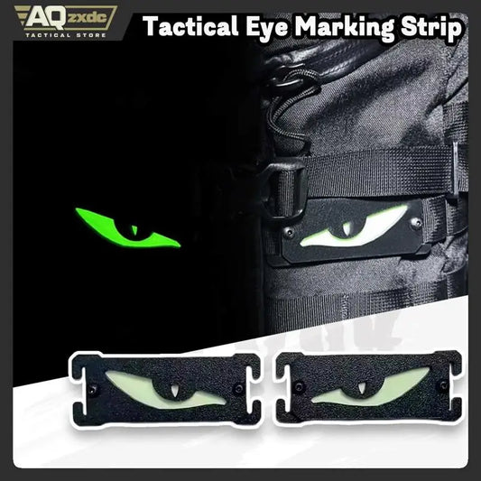 AQzxdc Tactical Patch Luminous Eye Marking Strip Molle Luminous Marker Safety Signal Luminous Panel For Airsoft Vest backpack