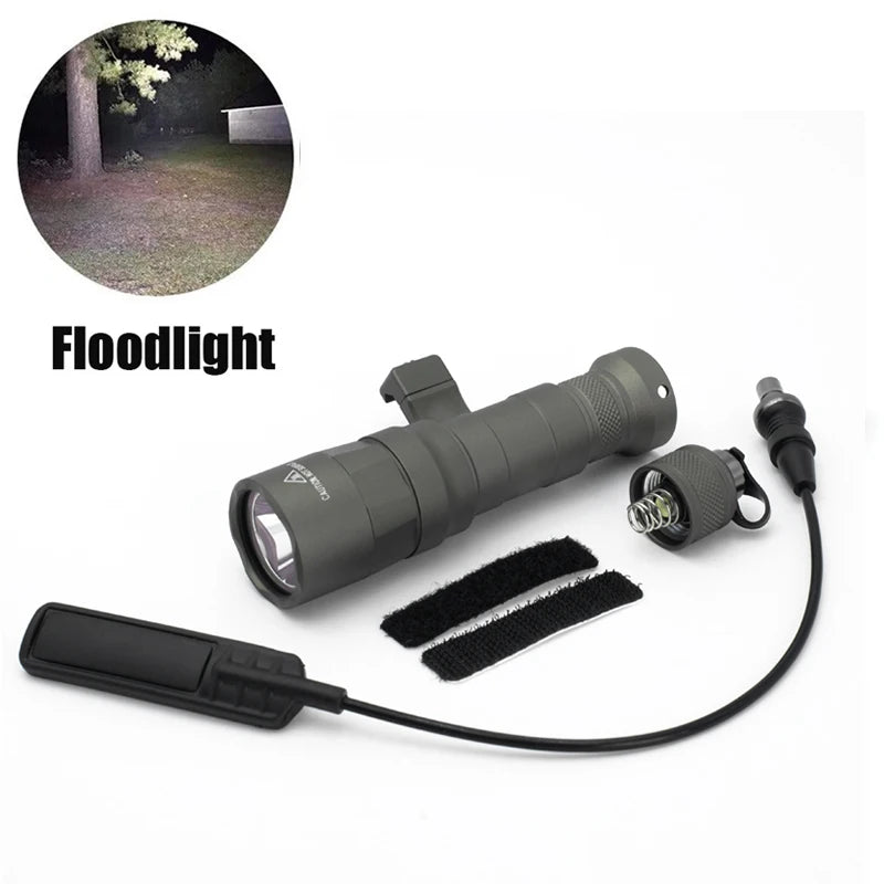 SOTAC M640DFT/M340DFT Tactical Flashlight Scout Light Turbo Spotlight Floodlight Version Fit 20mm Rail Airsoft Rifle Accessories