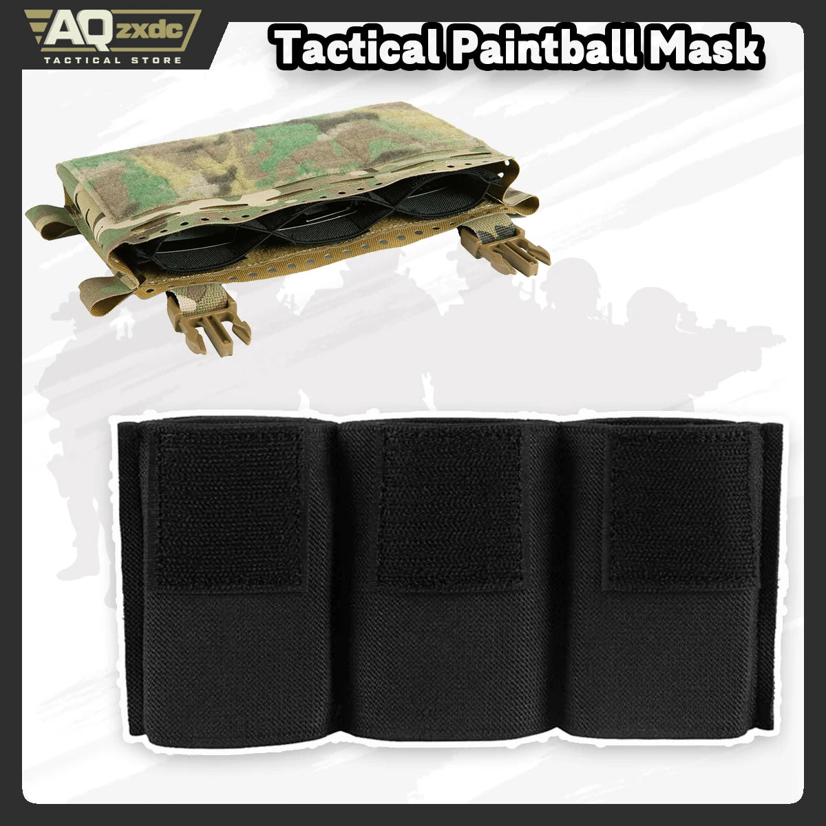 AQzxdc MK4 Tactical Chest Mount AR Triple 5.56 Magazine Elastic Separator MK3 MK5 Double Hook Bellyband