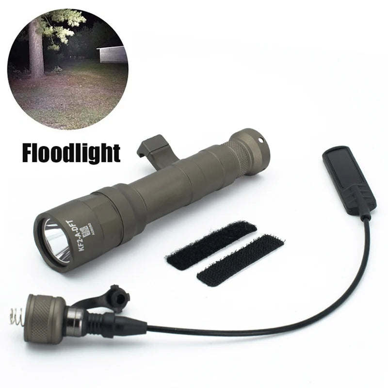 SOTAC M640DFT/M340DFT Tactical Flashlight Scout Light Turbo Spotlight Floodlight Version Fit 20mm Rail Airsoft Rifle Accessories