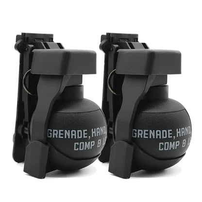 2 Pcs Tactical Grenade Model Toy, M67 Burst Grenade, Military Smoke Grenade Model, for Airsoft Paintball Hunting CS War Game