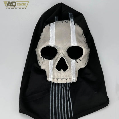 AQzxdc Airsoft Call of Duty 19 Night Raid Ghost Cosplay Full Set of Equipment Ghost Tactical Mask Tactical Vest & Hemlet Set